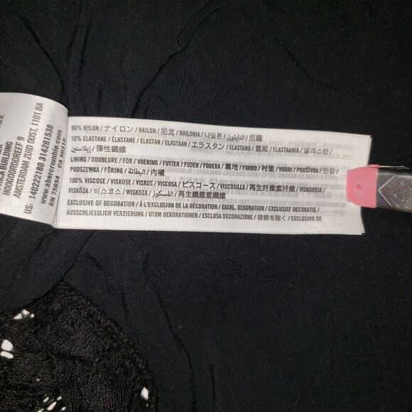 Abercrombie and Fitch Black Lace Cropped Long Sleeve Top Womens Size Small - Picture 5 of 6